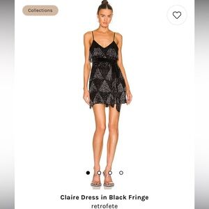 Retrofete Claire Sequin Fringe Dress